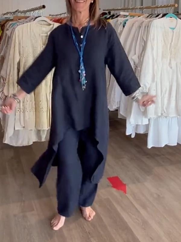 Cromos | BreezyChic Costume en Lin Uni Homme – Ensemble Léger et Élégant Respirant pour Été et Style Décontracté Chic