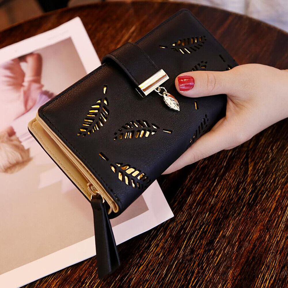 Cromos | Portefeuille en cuir à feuilles dorées élégant design raffiné luxe moderne