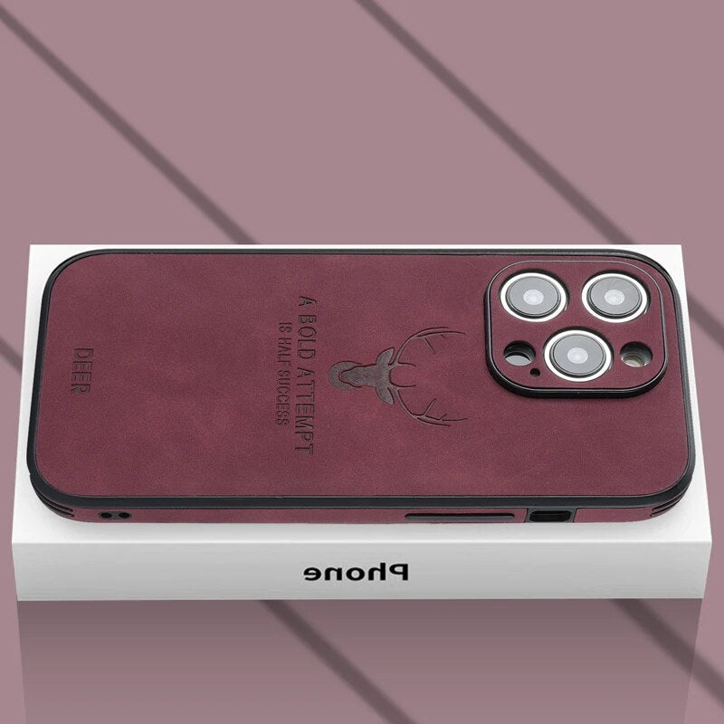 Cromos | Coque iPhone Luxe en Cuir de Cerf – Veltro