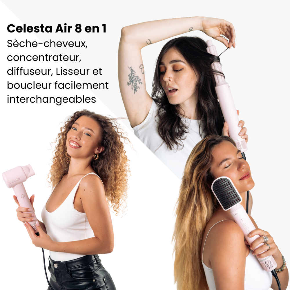 Cromos | Sèche-Cheveux AirStyler 8-en-1 Rose – Celesta