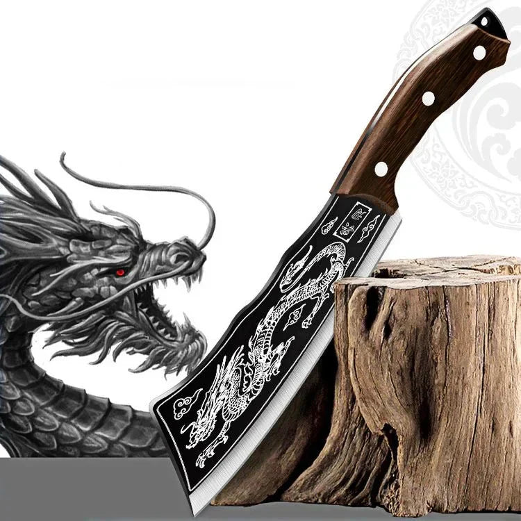 Cromos | Couteau artisanal style Dragon – Lame forgée décorative et outdoor