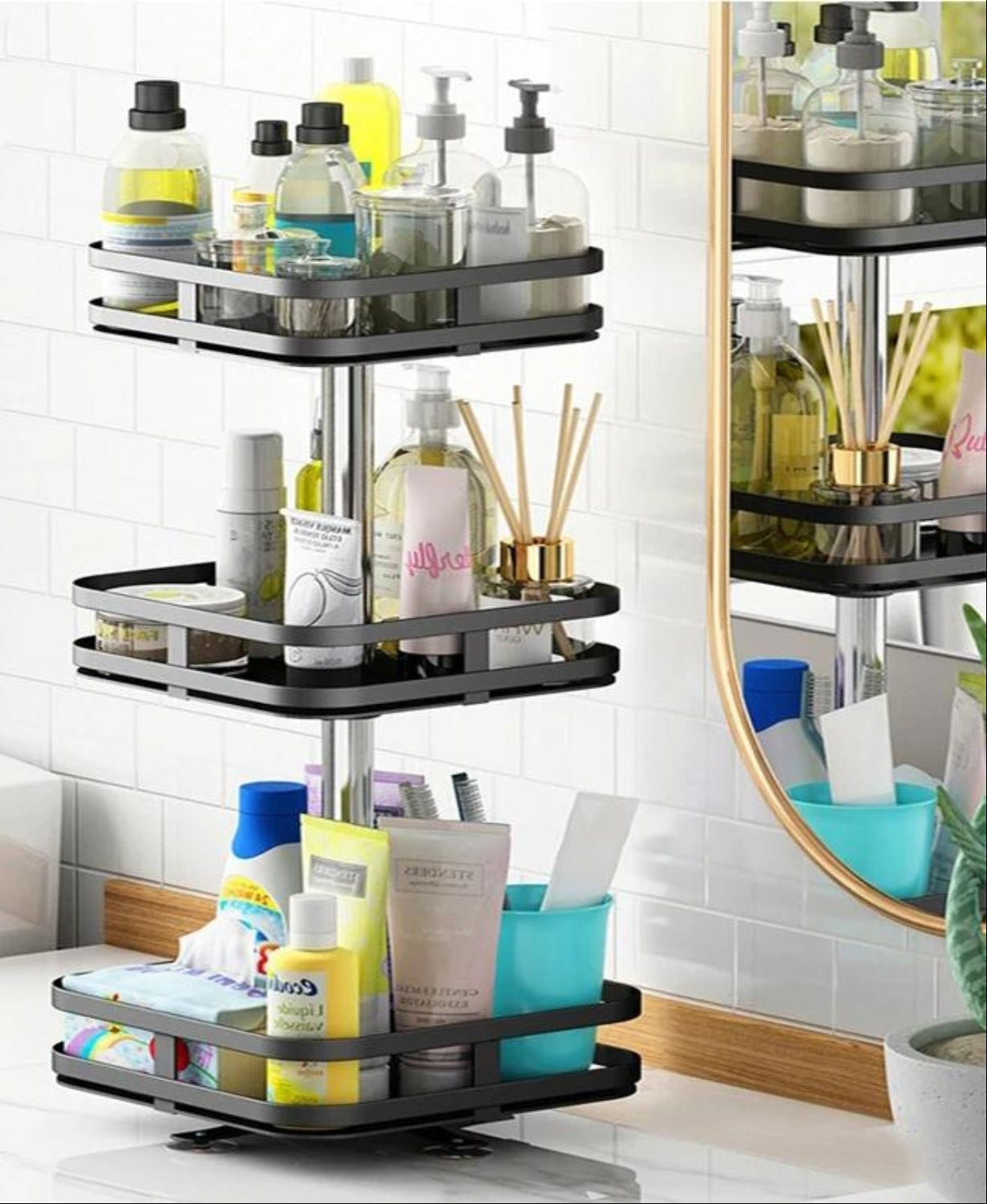 Cromos | Étagère de rangement rotative TwistRack 360° – organisation cuisine et maison gain de place moderne