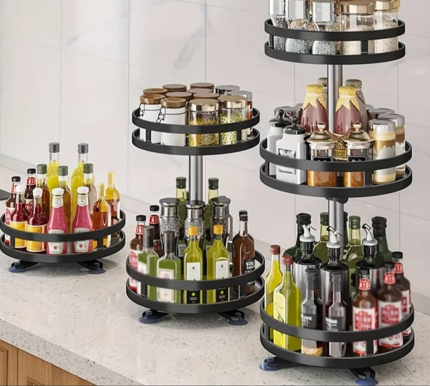 Cromos | Étagère de rangement rotative TwistRack 360° – organisation cuisine et maison gain de place moderne