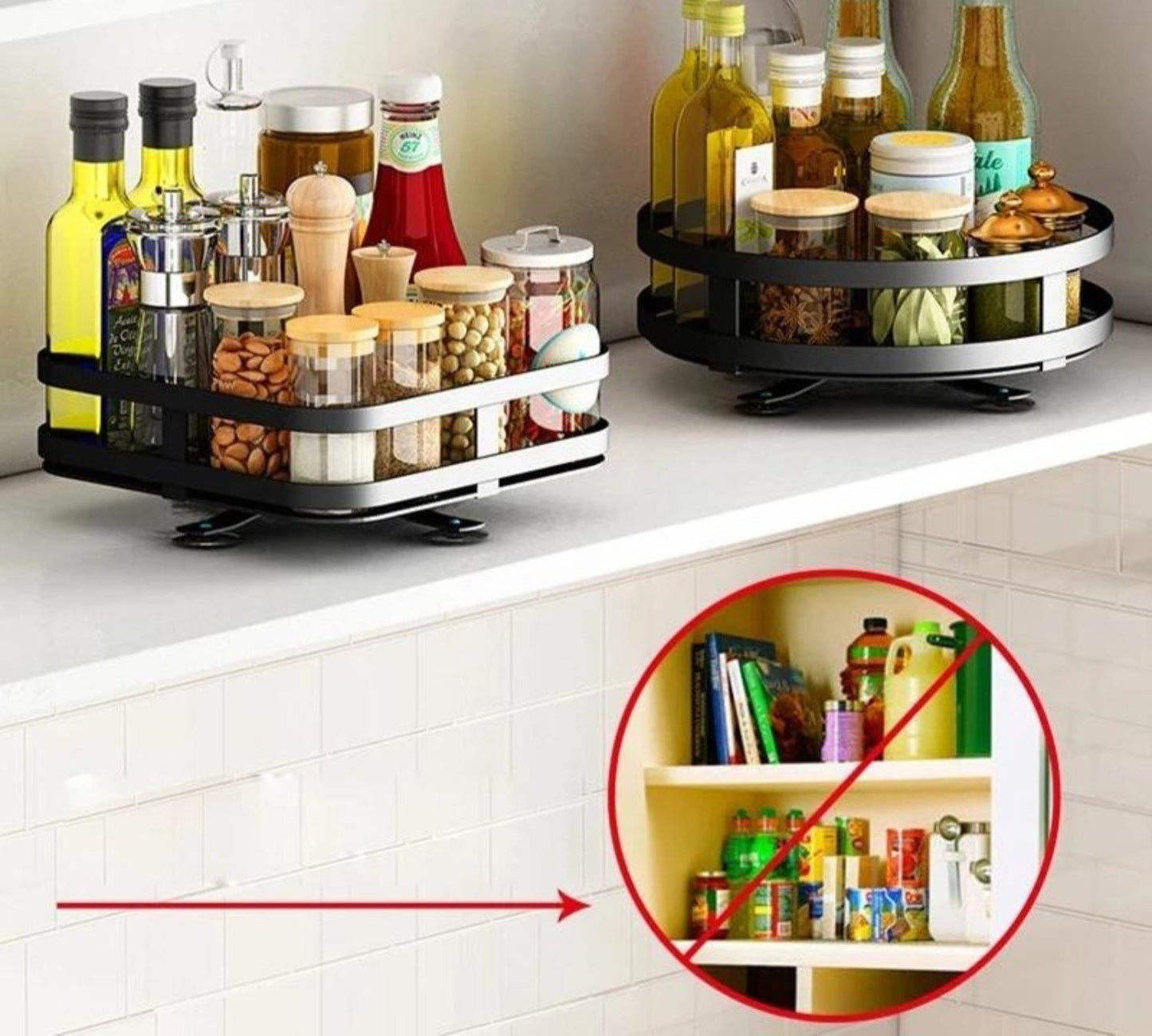 Cromos | Étagère de Rangement Rotative 360° – TwistRack
