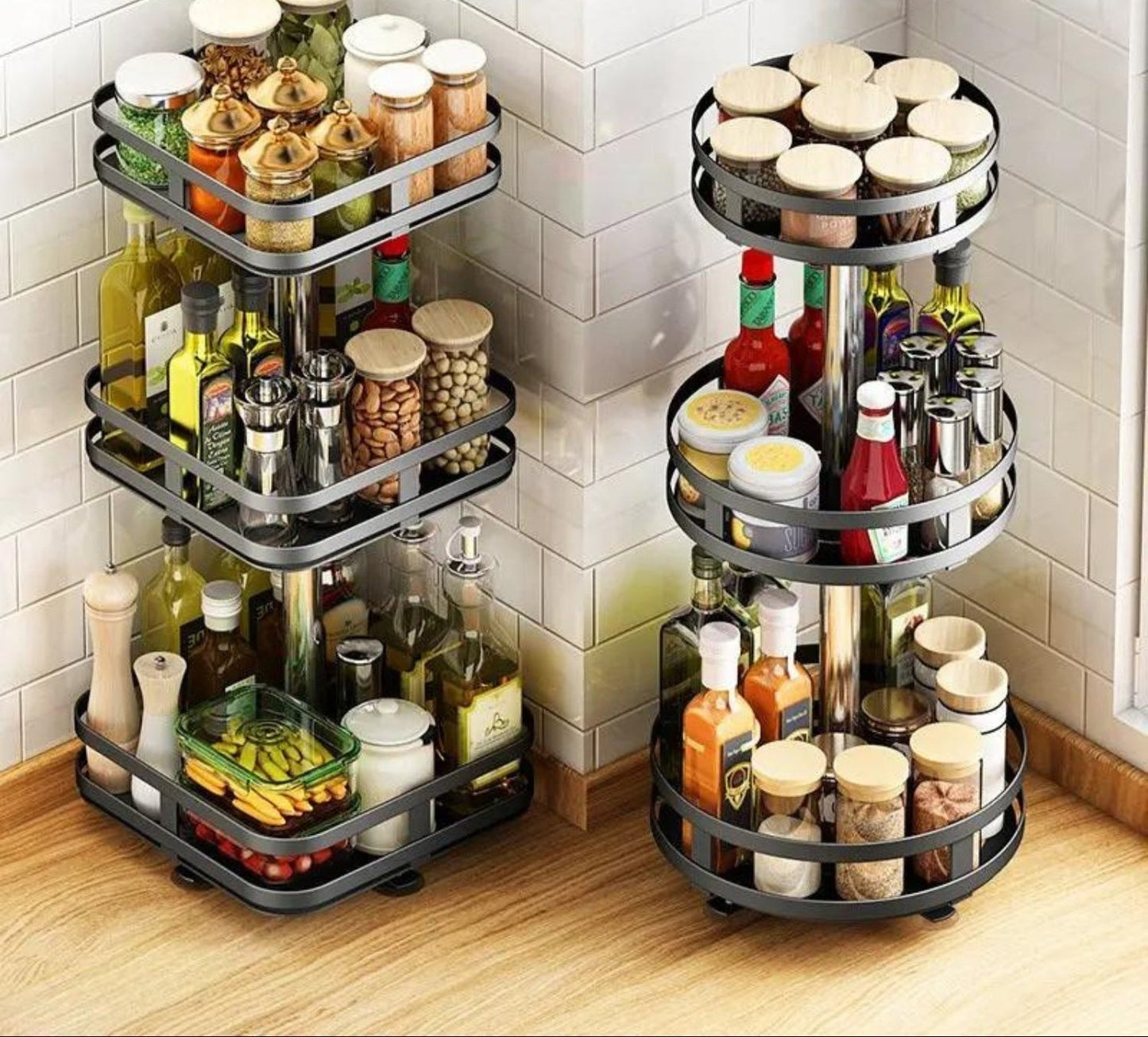 Cromos | Étagère de Rangement Rotative 360° – TwistRack