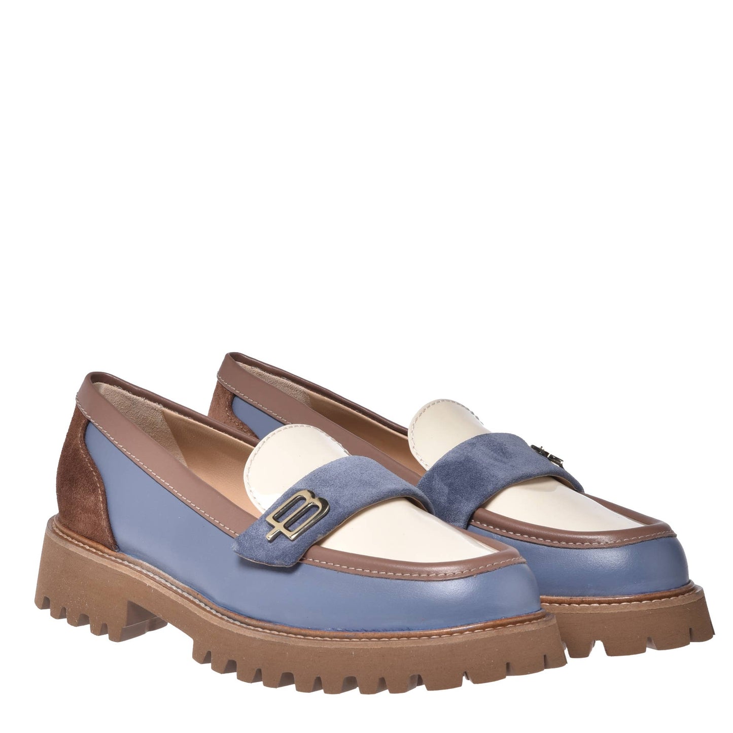 Mocassins Baldinini d'Cromos en cuir gris