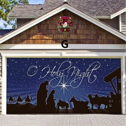 Cromos | Magie de Porte de Garage Festive Édition Noël – Décoration Murale et Extérieure Festive pour Ambiance de Fêtes