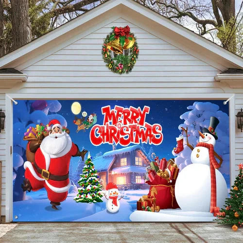 Cromos | Magie de Porte de Garage Festive Édition Noël – Décoration Murale et Extérieure Festive pour Ambiance de Fêtes