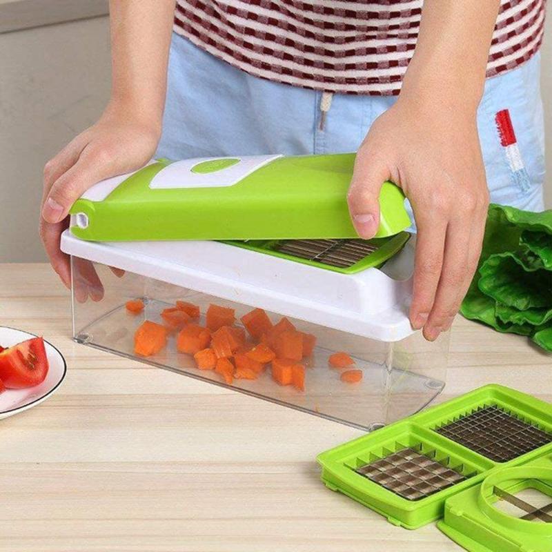 Cromos | Coupe-légumes multifonction 12-en-1 SlicePro – trancheur et hachoir cuisine polyvalent