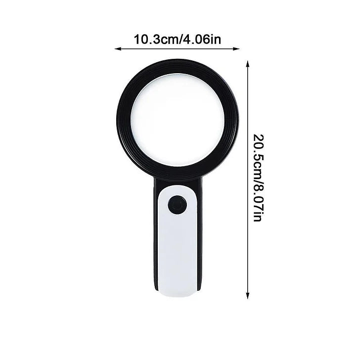 Cromos | Loupe portable 30x pour seniors – loupe de poche à fort grossissement haute précision