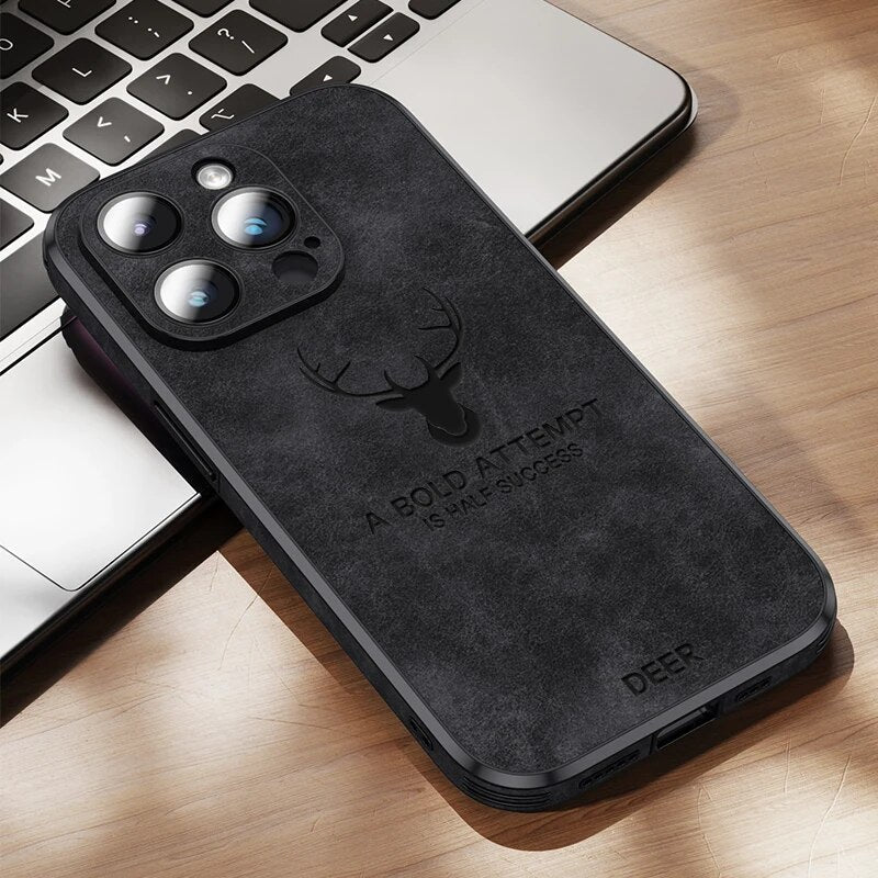 Cromos | Coque iPhone Luxe en Cuir de Cerf – Veltro