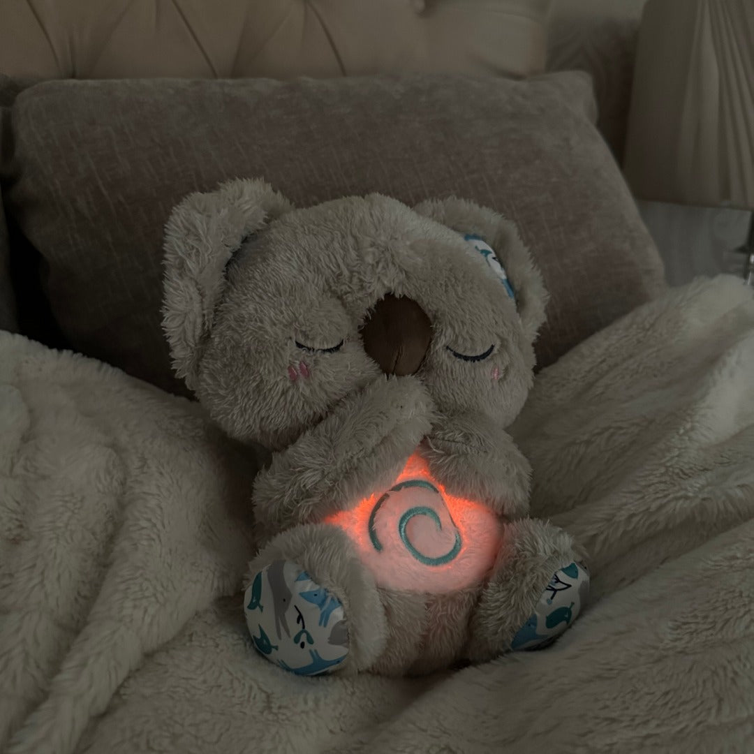 Cromos | Koala apaisant jouet de respiration rythmique avec simulation respiratoire, thérapie sonore, tactile haptique et veilleuse LED intégrée en peluche lestée