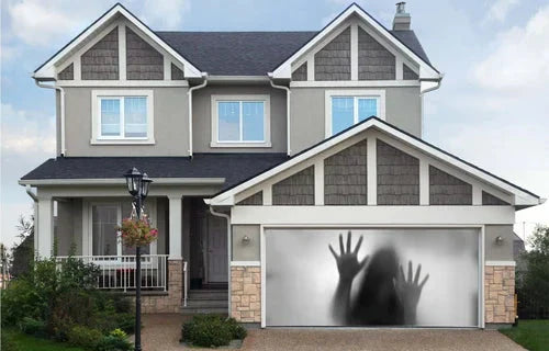 Cromos | Décoration de Porte de Garage Halloween – Housse Décorative Festive Effet Hanté pour Garage