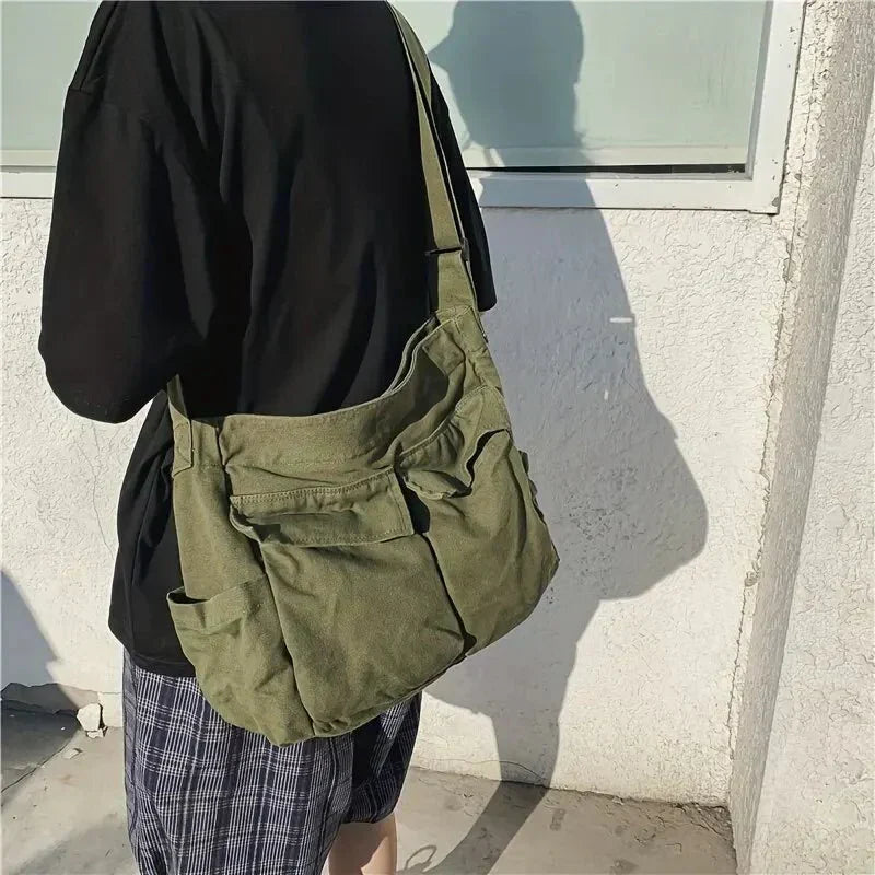 Cromos | Sac à bandoulière en toile vintage pour femmes – spacieux et décontracté