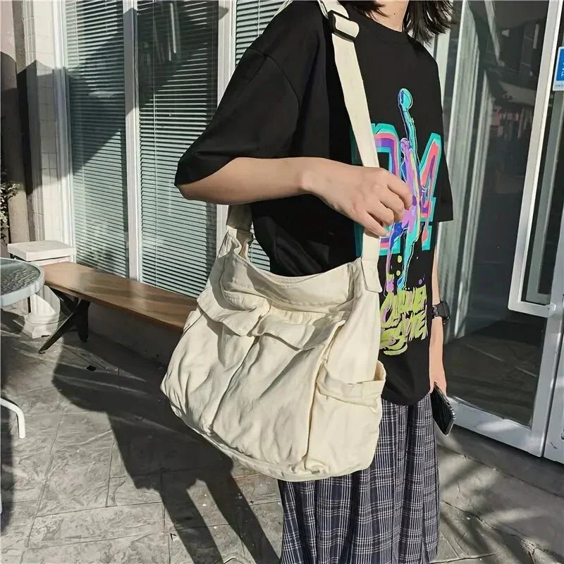 Cromos | Sac à bandoulière en toile vintage pour femmes – spacieux et décontracté